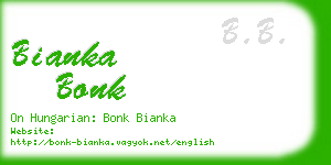 bianka bonk business card